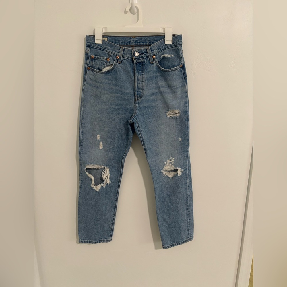 Levi’s 501 Original Distressed Button Fly Jeans - Size 27